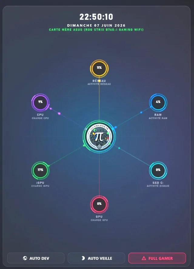 NexusWpp - Live PC Dashboard Wallpaper