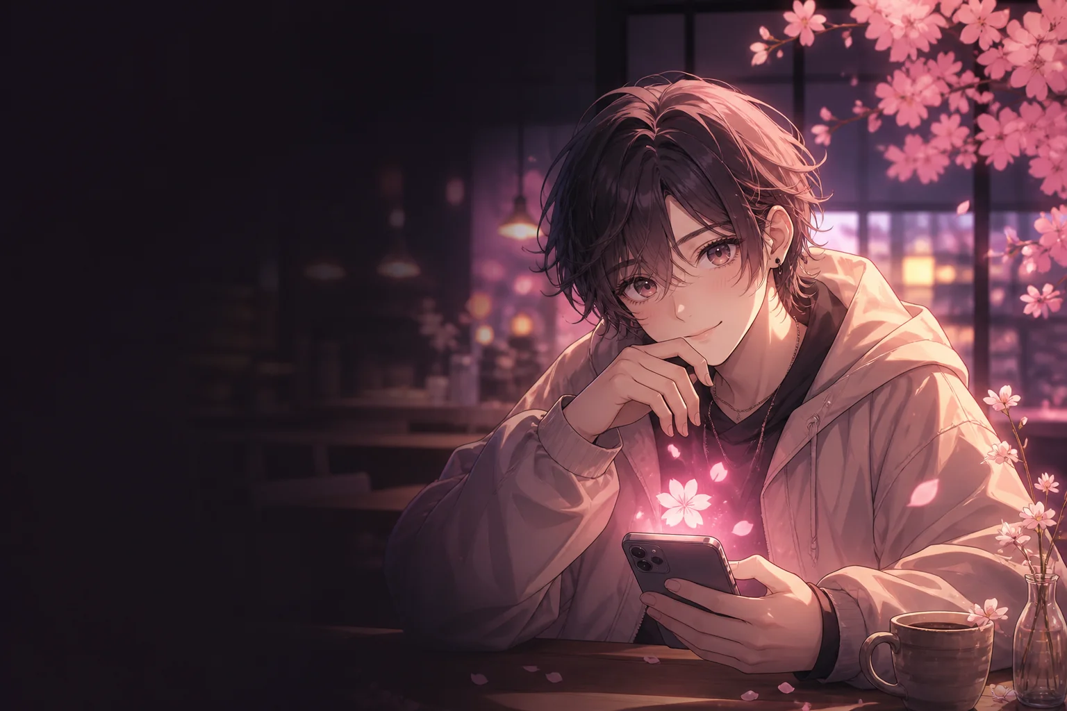 A connection in the warm atmosphere of a café